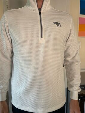 Men’s Torrey Pines Optic Long Sleeve 1/2 Zip Pullover